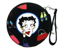 Betty Boop CD/DVD Case with Zipper closure made with fabric. 