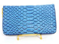Crocodile Embossed PVC All round zipper wallet