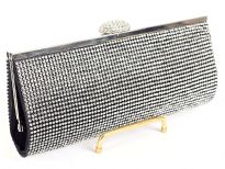 Glittering Rhinestones Evening clutch bag. Comes with metal chain
