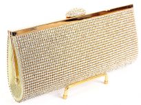 Glittering Rhinestones Evening clutch bag. Comes with metal chain.