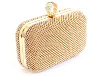 Glittering Rhinestones Evening clutch bag. Comes with metal chain