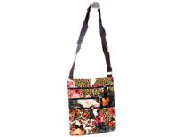 Printed PVC Messenger Bag with adjustable shoulder strap. It comes with three zipper pockets.