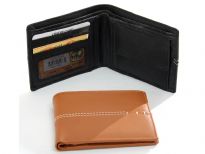 Carry your money in style. This is a genuine leather bi-fold men wallet with 2 credit card slots, 1 ID slot on the left flap. Right flap hold a coin pocket. Plus there are slip pockets on both sides. As this is genuine leather, please be aware that there will be some small creases and nicks in the leather but the wallet are all brand new. 