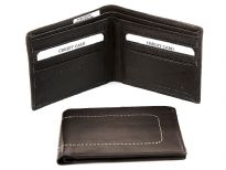 Carry your money in style. This is a double bill genuine leather bifold men wallet. As this is genuine leather, please be aware that there will be some small creases and nicks in the leather but the wallet are all brand new.