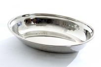 Hammered Stainless Steel Oval Dish