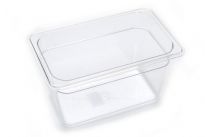 Clear Polycarbonate 1/4 size 6 inches deep food pan. NSF