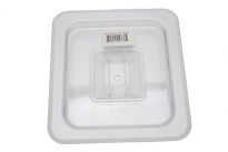 Clear Polycarbonate 1/6 size food Pan solid cover. NSF