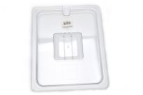 Clear Polycarbonate 1/2 size Food Pan Notched Cover. NSF