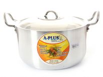 Aluminum Stock Pot with Stainless Steel Lid 10.75 inches - 8.25 Qrt.