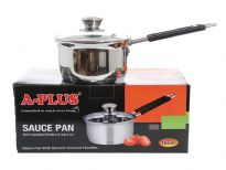 Stainless Steel Sauce Pan with Capsulated Bottom & Glass Lid