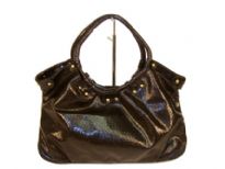 Designer Inspired Mesh pattern Hobo Handbag has a snap closure and a ring double handle. Made of PU (polyurethane).