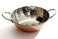 Stainless Steel Copper Plated Balti Dish