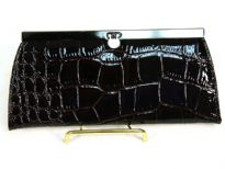 Alligator Skin Embossed PVC Clutch Wallet
