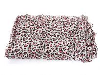 Leopard spots pattern this breezy crinkled  scarf for a double dose of on-trend appeal. Two tone leopard print over solid color background. Can be used in multiple ways with any kind of outfit. 