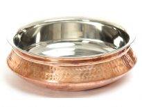 Hammered Copper Stainless Steel Double wall Handi