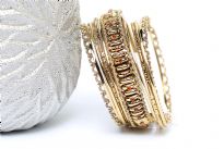 Bohemian fashion bangle bracelet set of 9 pieces. Handcrafted by expert artisans in India. Durable and high quality.