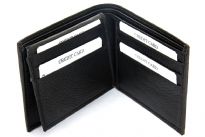Carry your money in style. This is a double bill bifold mens leather wallet with 9 credit card slots. The leather is excellent quality and soft to the touch. As this is genuine leather, please be aware that there will be some small creases and nicks in the leather but the wallet are all brand new. 