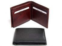Carry your money in style. This is a genuine leather RFID Blocking bi-fold mens wallet. Features 9 credit card slots, one ID window. High quality soft durable leather. High quality genuine leather is durable and soft to the touch. As this is genuine leather, please be aware that there will be some small creases and nicks in the leather but the wallet are all brand new. 