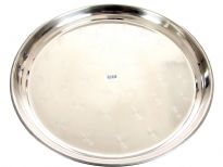 Stainless Steel 20 inches swirl round tray. Made in India