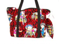 Betty Boop flames large tote