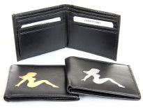 Faux leather bi-fold wallet