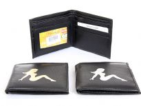 Faux leather bi-fold men wallet