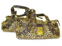 Soft leopard Print PU Handbag