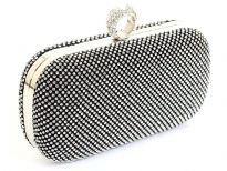 Glittering Rhinestones Evening clutch bag. Comes with metal chain.