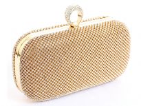 Glittering Rhinestones Evening clutch bag. Comes with metal chain.