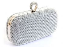 Glittering Rhinestones Evening clutch bag. Comes with metal chain.