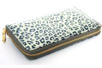 Animal print PVC all round zipper ladies wallet