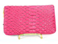 Crocodile Embossed PVC all round zipper wallet