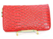 Crocodile Embossed PVC all round zipper wallet