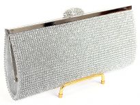 Glittering Rhinestones Evening clutch bag. Comes with metal chain.