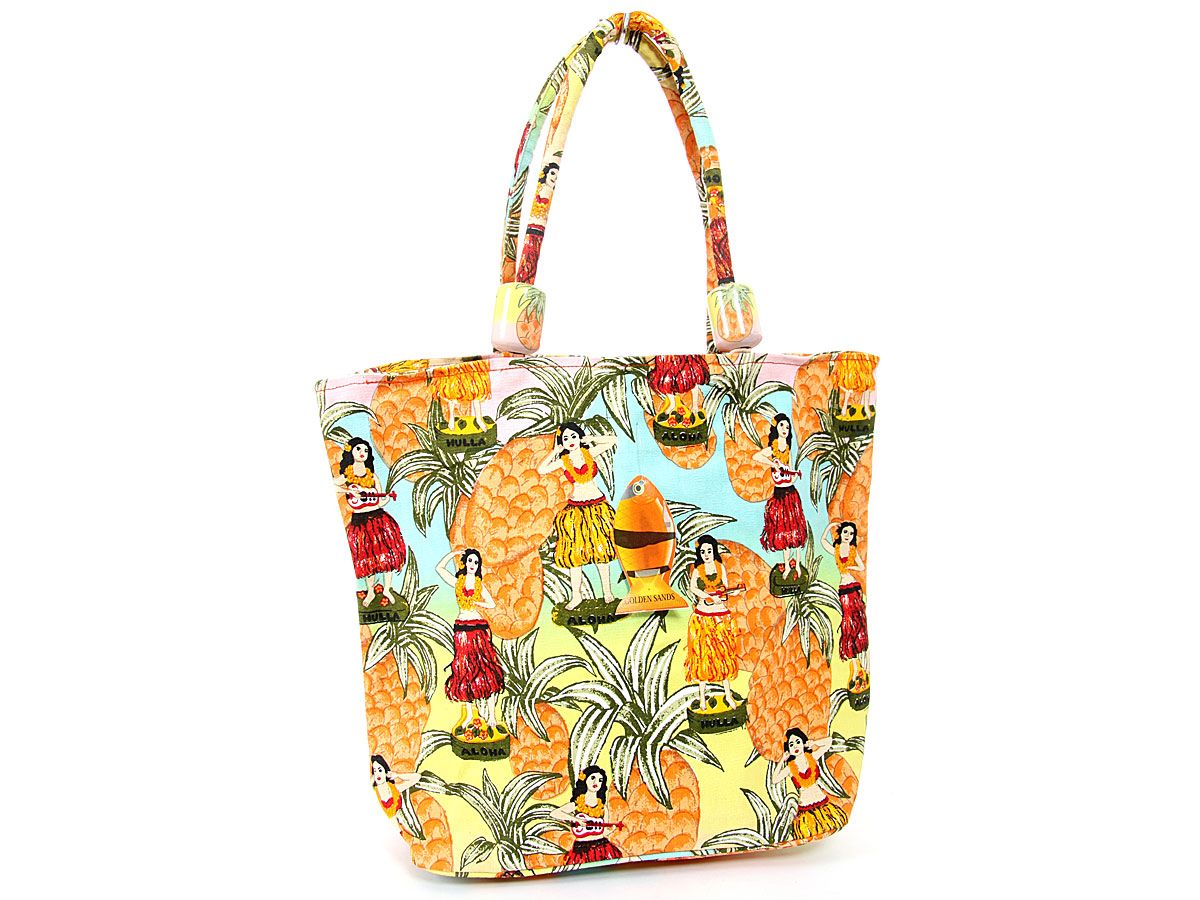 Wholesale Handbags #1279 Hula themed beach bag embellished with Hula ...