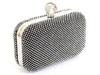 Glittering Rhinestones Evening clutch bag. Comes with metal chain.