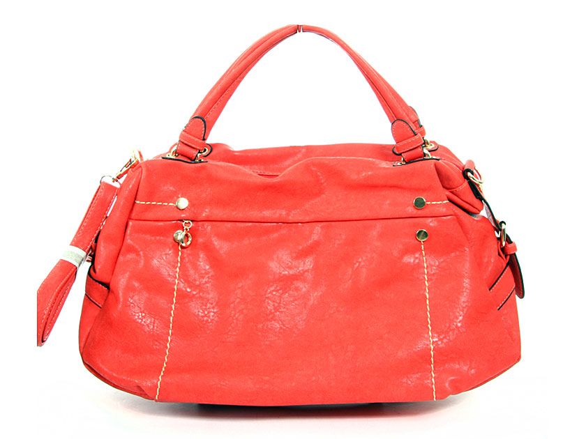Wholesale Handbags #30502-rd PVC Fashion Handbag. Top zipper closing. Front and Back zipper ...