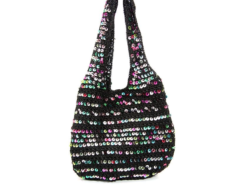 Wholesale Handbags #6005-px Hand Crochet sequin Evening bag