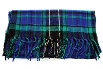 Multi colored Plaids Blue Acrylic Scarf