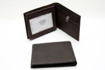 Carry your money in style. This is a genuine leather bi-fold mens wallet. Features 2 credit card slots, 3 ID Windows and a zippered slot. As this is genuine leather, please be aware that there will be some small creases and nicks in the leather but the wallet are all brand new.