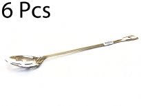 18-Inch Basting Spoon with Stainless Steel Handle, is a necessary item for any kitchen. Due to its 18-8 stainless steel construction the handle is extremely durable. This basting spoon has a holed end for hanging.