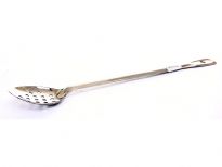 Stainless Steel 18 inches Perforated Basting Spoon.<br> Thickness: 1.4 mm <br> Weight: 153 gms