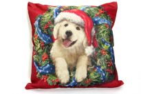 Christmas Sofa cushion with LED lights. Batteries not included.