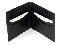 Carry your money in style. This is a genuine leather Bi-fold slim design mens wallet. 6 credit card slots, double bill bifold design. As this is genuine leather, please be aware that there will be some small creases and nicks in the leather but the wallet are all brand new. 