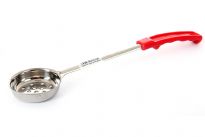 Stainless Steel 2 Oz. Food Portioner, Perforated, Red.Thickness: 0.9 mmWeight: 82 gmsLength: 13 inches