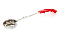 Stainless Steel 2 Oz. Foot Portioner, Plain, Red.Thickness: 0.9 mm Weight: 82 gms Length: 13 inches