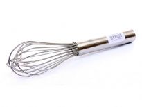 Stainless Steel French Whip with SS Pipe Handle. Weight: 120 gms