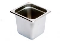 Stainless Steel 1/6 x 6" x 24 Gauge Food Pan
NSF