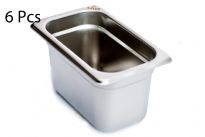 Stainless Steel 1/9 x 4" x 24 Gauge Food Pan
NSF.