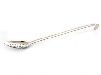 Stainless Steel 19 inches professional one piece Hole Basting Spoon.Thickness: 1.5 mmWeight: 168 gms.